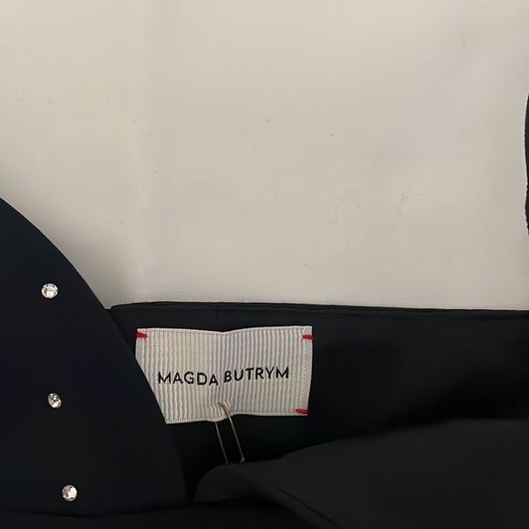 Magda Butrym Teruel Swarovski crystal embellished crop top Sz 34 - Picture 10 of 10